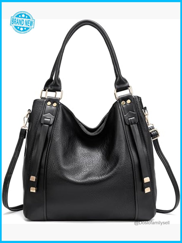 Vintage Large Leather Tote Handbags Soft Hobo Shoulder Satchel Purse With